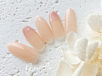 春　シンプルラメグラネイル