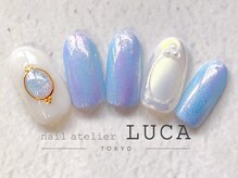 ネイルアトリエルカ(nail atelier LUCA)/W-127 大人上品ガラスの靴ネイル