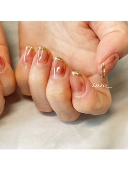 ネイルサロン イントゥ(into_)/ニュアンス　ミラーフレンチ