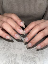 ワンカラーストーンネイル