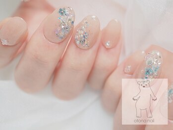 オトナネイル(otona nail)/ブライダルネイルチップ着用画像