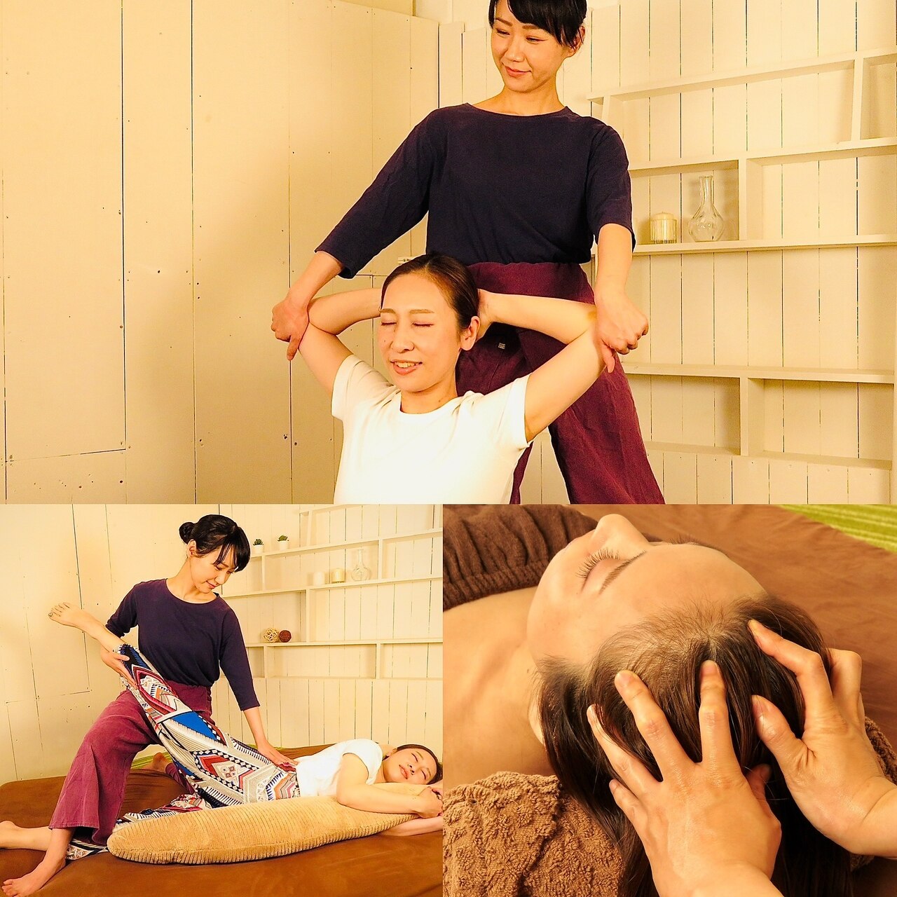 ★人気No1【再来120】タイ＆眼精疲労首肩こりヘッドスパマッサージ￥10300