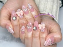 アン ジョーヌドラゴ/【自爪ネイル】リボンネイル