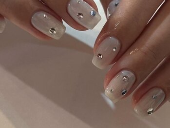 アイネイルズ 梅田店(I nails)/オーロラパールストーンネイル