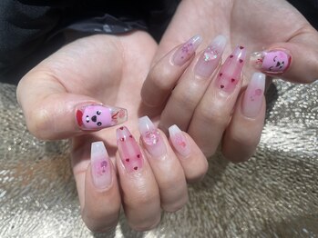 バレンタインネイル