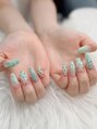 キューティプティ新宿&nbsp;夏ネイル/大人可愛い/ワンホンネイル