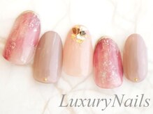ラグジュアリーネイルズ タカダノババ(Luxury Nails Takadanobaba)/大理石*シェルストーン