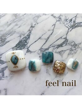フィールネイル 天神橋店(feel nail)/ターコイズ/ブルー/ニュアンス