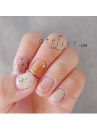 ミントグリーンとお花
