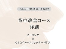 ケア ラウンジ ザ ファースト(THE F1RST)/背中改善コース詳細＊