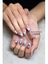 マグネット+フレンチネイル