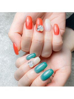 マノアネイル アシヤ(MANOA NAIL ASHIYA)/【パラジェル】ビジューネイル