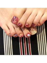 個性派フットネイル