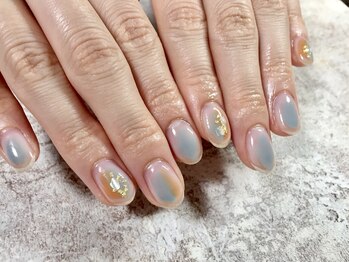 モグネイル(Mogunail)/5月定額A夏ネイル2021オレンジ