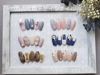 マトリカリア ネイルアンドビューティー(Matricaria)/11月の定額デザインネイル
