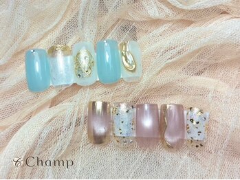 チャンプ 花園店(Champ)の写真/【河内花園駅から30秒！】月1回のご褒美ネイルTIMEで美と癒しのための贅沢なひと時をご提供します♪