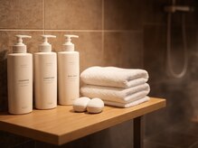 施術前後のシャワーも完備☆