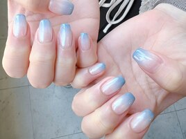 岩崎施術　オーロラブルーネイル
