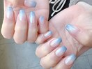 岩崎施術 オーロラブルーネイル
