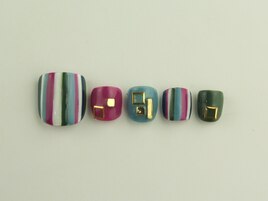 ストライプネイル・フット6600円