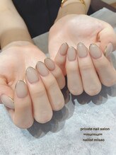 プライベート ネイルサロン マーマ(murmur)/メタリックスキニーフレンチ
