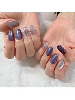 ブラン(blanc)/パープルマグネットネイル