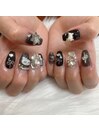 #黒ネイル