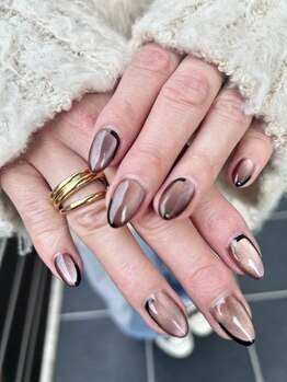 テソロネイル(TESORO nail)/癖強フレンチ