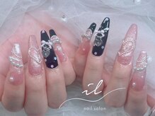 イル 神戸店/ドット×マグネットネイル