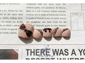 アネモネ(ANEMONE)/ぷっくりリボンチョコネイル☆