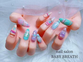 ベイビーブレス(BABY BREATH)/持ち込み☆夏ネイル