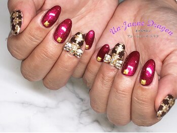 アン ジョーヌドラゴ/【自爪ネイル】チェックネイル