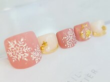 ネイルフロンティア 吉祥寺(NAIL FRONTIER)/マット雪の結晶フット11980円