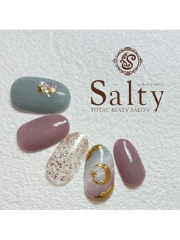 ネイルアンドアイラッシュサロン ソルティ 寺田町(salty)/ニュアンス系ネイル