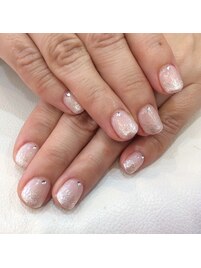 シンプル キラキラネイル