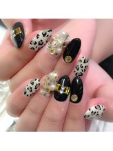 グランディール(Grandir)/ヒョウ柄ネイル