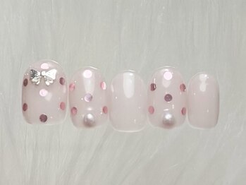 ネイルメゾン 渋谷店(NAIL MAISON)/ピンクドットネイル¥4500