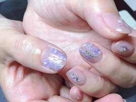 夏　蝶々ネイル