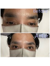 眉毛男子 新宿店/アイブロウ　施術前　施術後