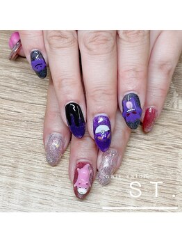 エスティー(ST.)/３Ｄネイル◇4本＋ワンカラー