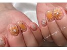 オレンジのぷっくりフラワー