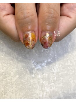 ウロネイルズ(ulo nails)/キラキラ幻想的夕陽ネイル