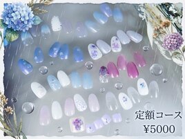 紫陽花ネイル