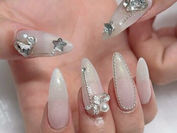 レイネイル 博多店(REY nail)/キラキラホワイトネイル