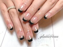 ネイルグラマラス 西新井店/《パラジェル》ブラックフレンチ