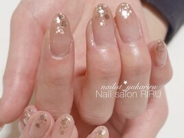 おおきめホロのキラキラネイル