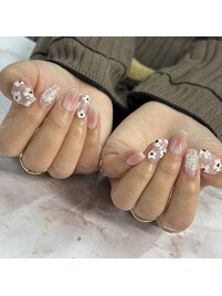 春ネイルぷくぷくフラワー！
