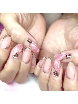 トータルサロン 白べぇーっ プラス/マーブルネイル