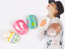 わたしのネイルとよもぎ蒸し/イースターネイル