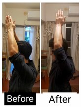 アース エンジェル整体院/ビフォアフ　肩&ストレッチ